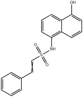 N-(5-hydroxynaphthalen-1-yl)-2-phenylethene-1-s ulfonamide 结构式