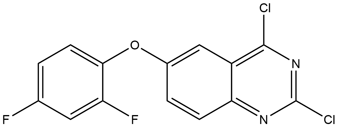 2,4-dichloro-6-(2,4-difluoro-phenoxy)-quinazoline 结构式