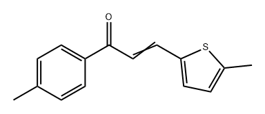 2-Propen-1-one, 1-(4-methylphenyl)-3-(5-methyl-2-thienyl)- 结构式