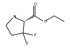 3,3-二氟吡咯烷-2-甲酸乙酯 结构式