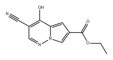 Pyrrolo[1,2-b]pyridazine-6-carboxylic acid, 3-cyano-4-hydroxy-, ethyl ester 结构式