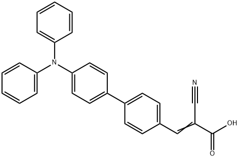 2-Propenoic acid, 2-cyano-3-[4'-(diphenylamino)[1,1'-biphenyl]-4-yl]- 结构式