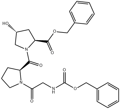 L-Proline, 4-hydroxy-1-[1-[N-[(phenylmethoxy)carbonyl]glycyl]-L-prolyl]-, phenylmethyl ester, trans- (9CI) 结构式