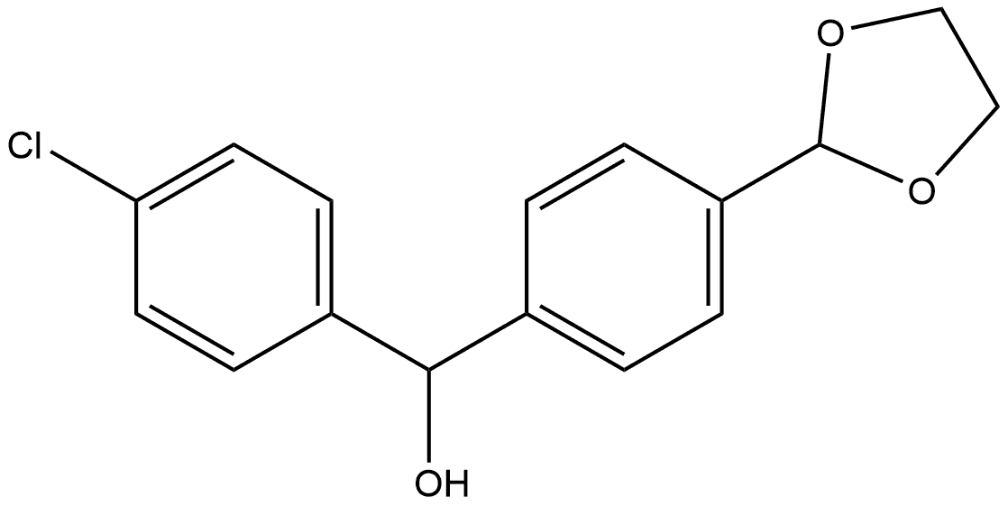 Benzenemethanol, 4-chloro-α-[4-(1,3-dioxolan-2-yl)phenyl]- 结构式