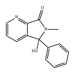 7H-Pyrrolo[3,4-b]pyridin-7-one, 5,6-dihydro-5-hydroxy-6-methyl-5-phenyl- 结构式