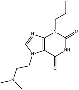 7-(2-(Dimethylamino)ethyl)-3-propyl-1H-purine-2,6(3H,7H)-dione 结构式