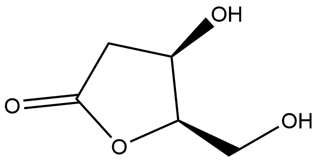 D-threo-Pentonic acid, 2-deoxy-, γ-lactone 结构式