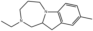 1H-[1,4]Diazepino[1,2-a]indole,2-ethyl-2,3,4,5,11,11a-hexahydro-9-methyl-(9CI) 结构式