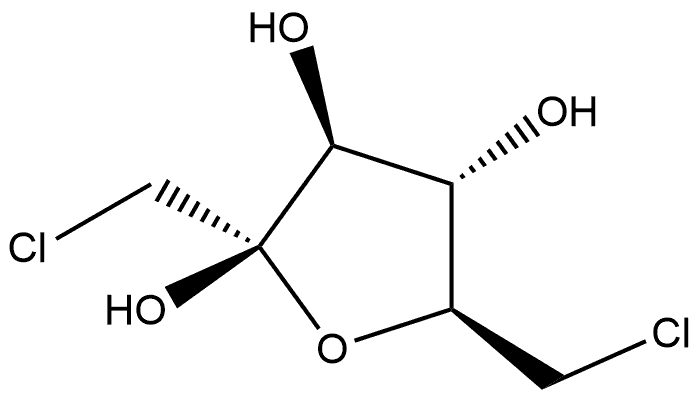 1,6-Dichloro-1,6-dideoxy-β-D-fructofuranose 结构式