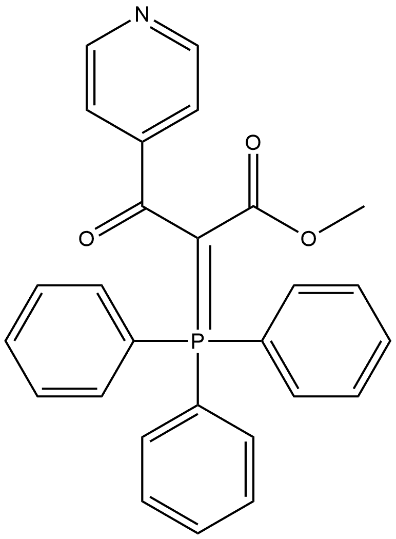 4-Pyridinepropanoic acid, β-oxo-α-(triphenylphosphoranylidene)-, methyl ester 结构式