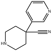 4-Piperidinecarbonitrile, 4-(3-pyridinyl)- 结构式