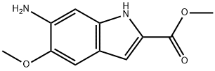 6-氨基-5-甲氧基-2-甲氧基羰基吲哚 结构式