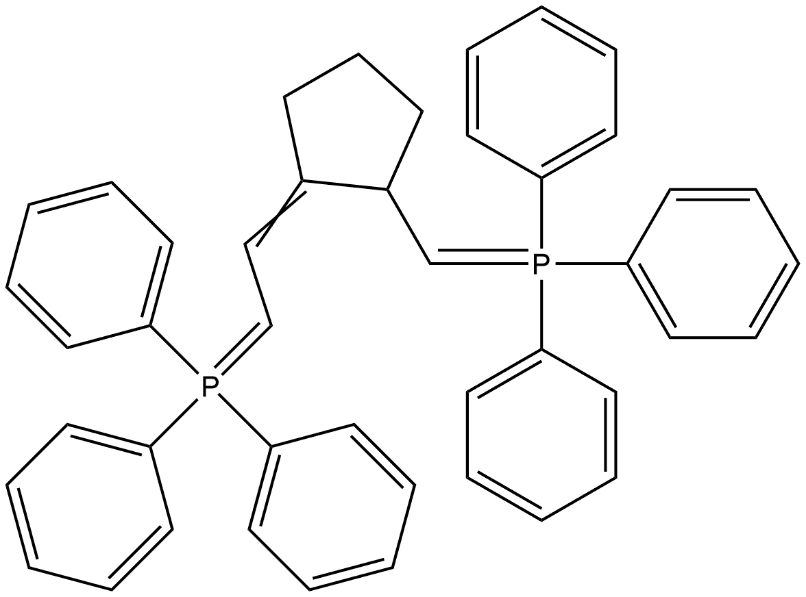 Phosphorane, triphenyl[[2-[(triphenylphosphoranylidene)ethylidene]cyclopentyl]methylene]- (9CI) 结构式