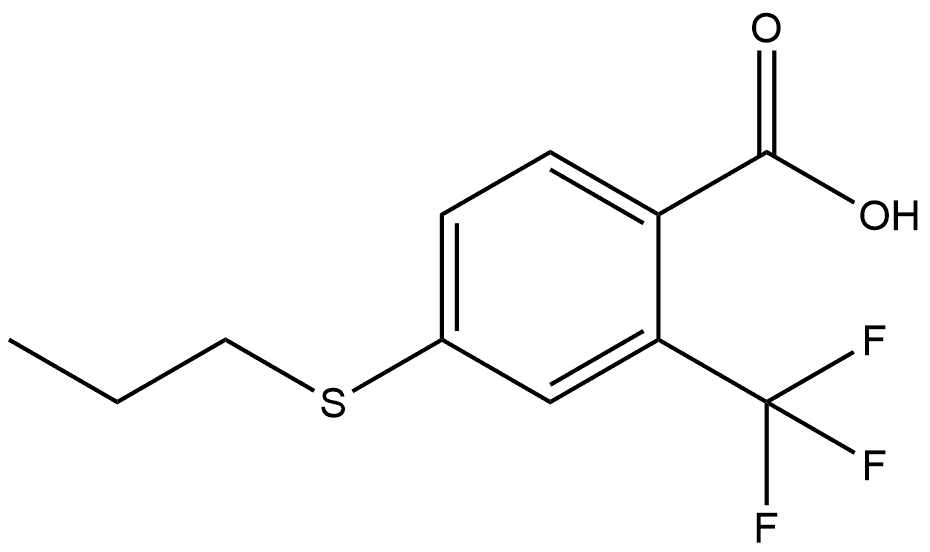 4-(Propylthio)-2-(trifluoromethyl)benzoic acid 结构式