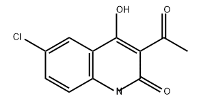 2(1H)-Quinolinone, 3-acetyl-6-chloro-4-hydroxy- 结构式
