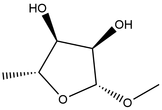 β-D-Ribofuranoside, methyl 5-deoxy- 结构式