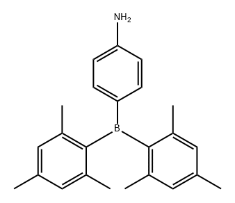 BENZENAMINE, 4-[BIS(2,4,6-TRIMETHYLPHENYL)BORYL]- 结构式