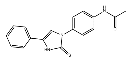 N-(4-(4-苯基-2-硫代-2,3-二氢-1H-咪唑-1-基)苯基)乙酰胺 结构式