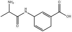 1,?4-?Cyclohexadiene-?1-?carboxylic acid, 3-?[(2-?amino-?1-?oxopropyl)?amino]?- 结构式