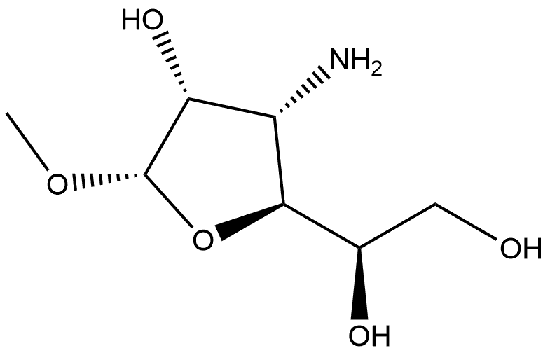 α-?D-?Allofuranoside, methyl 3-?amino-?3-?deoxy- 结构式