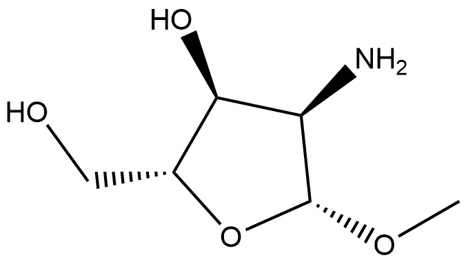 β-?D-?Ribofuranoside, methyl 2-?amino-?2-?deoxy- 结构式