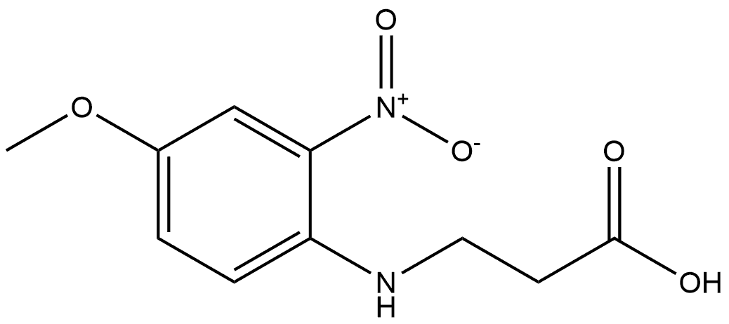 β-Alanine, N-(4-methoxy-2-nitrophenyl)- 结构式