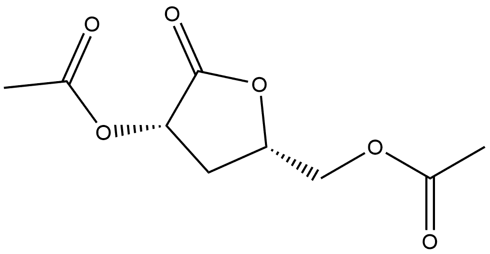 D-threo-Pentonic acid, 3-deoxy-, γ-lactone, 2,5-diacetate 结构式