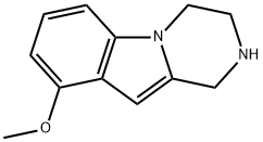 9-甲氧基-1,2,3,4-四氢吡嗪[1,2-A]吲哚 结构式
