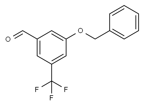 Benzaldehyde, 3-(phenylmethoxy)-5-(trifluoromethyl)- 结构式