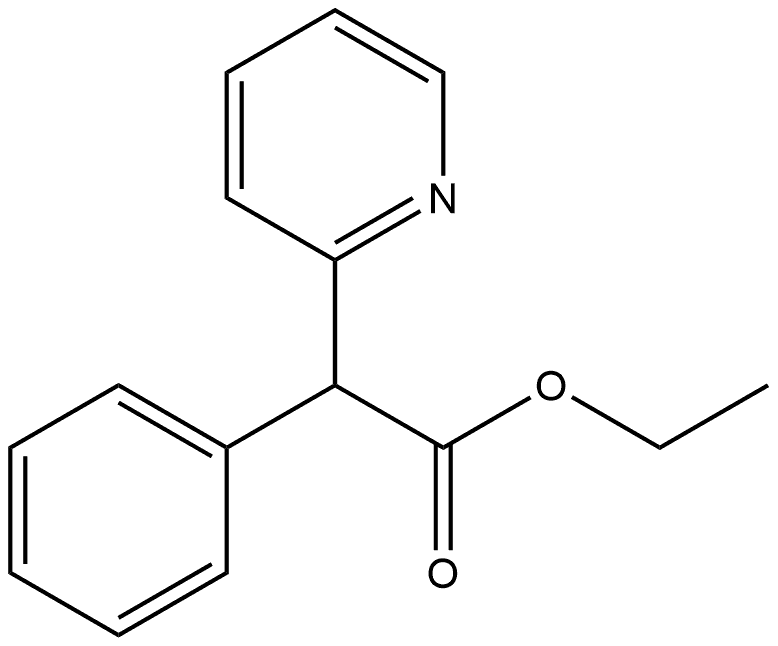 2-Pyridineacetic acid, α-phenyl-, ethyl ester 结构式