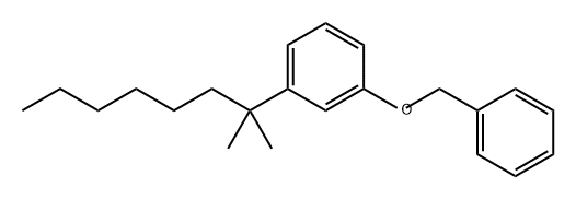 Benzene, 1-(1,1-dimethylheptyl)-3-(phenylmethoxy)- 结构式