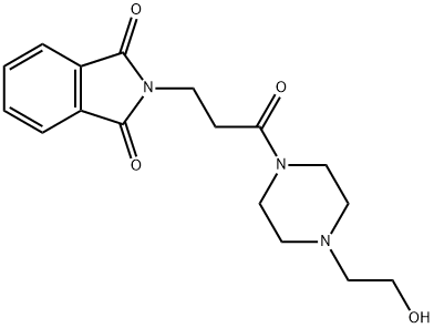 2-(3-(4-(2-羟乙基)哌嗪-1-基)-3-氧代丙基)异吲哚啉-1,3-二酮 结构式