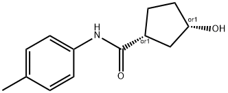 Cyclopentanecarboxam?ide, 3-?hydroxy-?N-?(4-?methylphenyl)?-?, (1R,?3S)?-?rel- 结构式