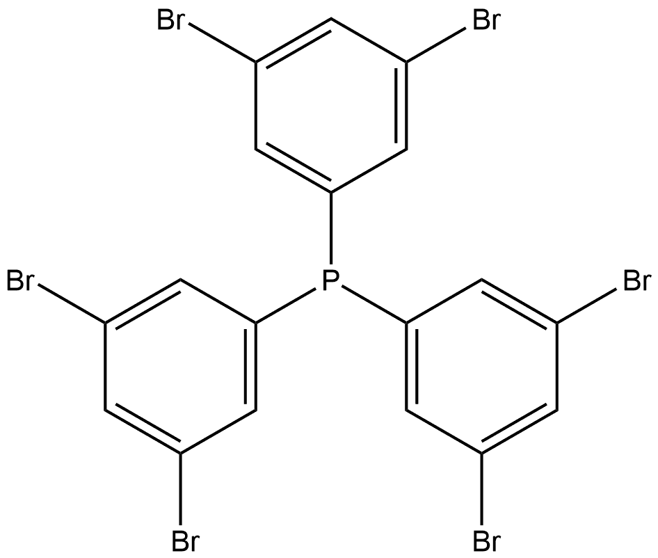 Tris-(3,5-dibromo-phenyl)-phosphane 结构式