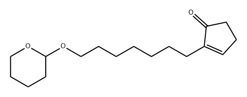 2-Cyclopenten-1-one, 2-[7-[(tetrahydro-2H-pyran-2-yl)oxy]heptyl]- 结构式