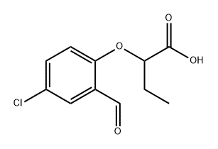 Butanoic acid, 2-(4-chloro-2-formylphenoxy)- 结构式