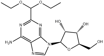 Adenosine, 2-(diethoxymethyl)- (9CI) 结构式