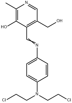 3-Pyridinemethanol, 4-[[[4-[bis(2-chloroethyl)amino]phenyl]imino]methyl]-5-hydroxy-6-methyl- 结构式