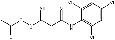 Propanamide, 3-[(acetyloxy)amino]-3-imino-N-(2,4,6-trichlorophenyl)- 结构式