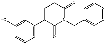 1-苄基-3-(3-羟基苯基)哌啶-2,6-二酮 结构式