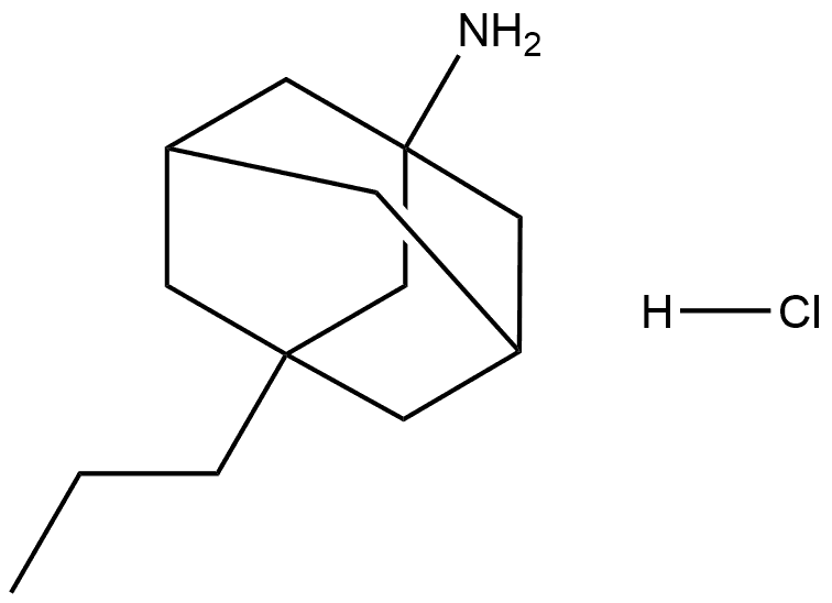 3-propyladamantan-1-amine hydrochloride 结构式