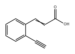 (E)-3-(2-乙炔基苯基)丙烯酸 结构式