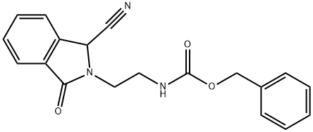 Carbamic acid, [2-(1-cyano-1,3-dihydro-3-oxo-2H-isoindol-2-yl)ethyl]-, phenylmethyl ester (9CI) 结构式