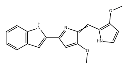 1H-Indole, 2-[3-methoxy-2-[(3-methoxy-1H-pyrrol-2-yl)methylene]-2H-pyrrol-5-yl]- 结构式