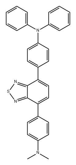 BENZENAMINE, 4-[7-[4-(DIMETHYLAMINO)PHENYL]-2,1,3-BENZOTHIADIAZOL-4-YL]-N,N-DIPHENYL- 结构式