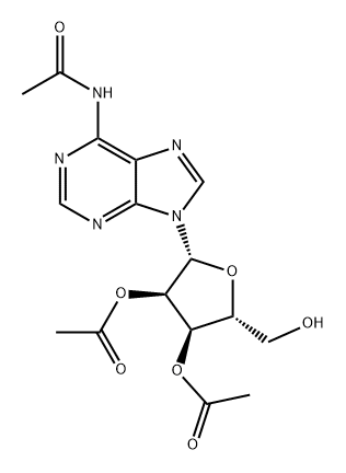 Adenosine, N-acetyl-, 2',3'-diacetate 结构式