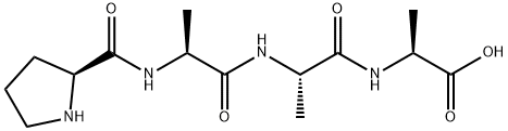 (S)-2-((S)-2-((S)-2-((S)-Pyrrolidine-2-carboxamido)propanamido)propanamido)propanoic acid 结构式