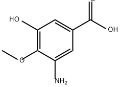 3-氨基-5-羟基-4-甲氧基苯甲酸 结构式