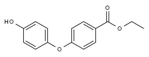 Benzoic acid, 4-(4-hydroxyphenoxy)-, ethyl ester 结构式