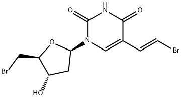 Uridine, 5'-bromo-5-[(1E)-2-bromoethenyl]-2',5'-dideoxy- 结构式